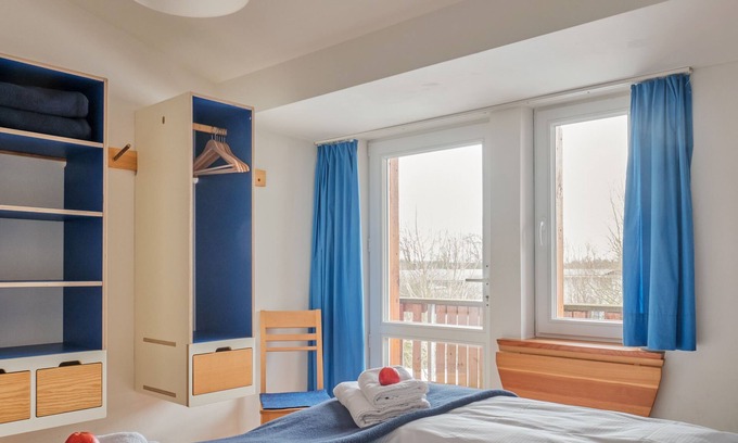 Schwerin Apartment | Double Room 2 - Blue - Holiday on the organic farm