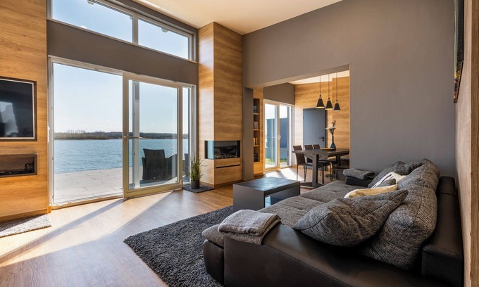 Lobnitz House | Dream house/private beach 120m², sauna, air conditioning,terrace,garden,barbecue,boat