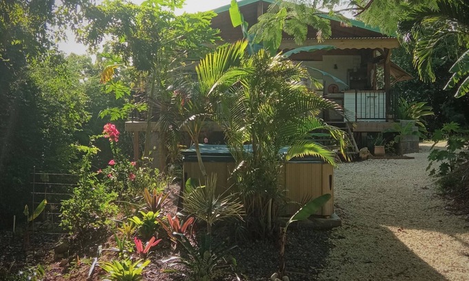 Saint-Louis House | Ecolodge Laïloas: Nice bungalow in a tropical garden with jacuzzi