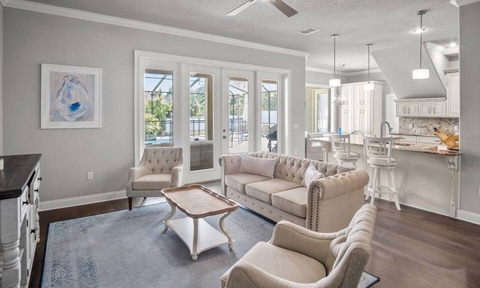 Lakeland House | Elegant Home with Pool, Office, Theater, and Fence