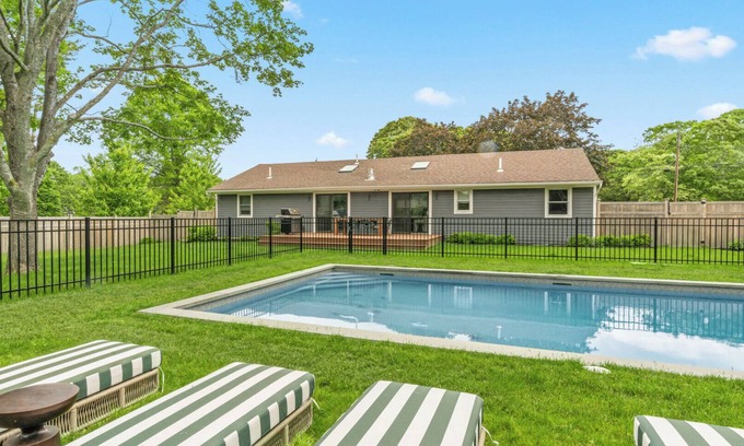 Cutchogue House | Elevated North Fork Escape with Chic Interiors and Private Poolside Oasis -.