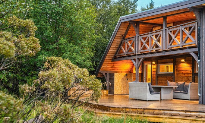 Blaskogabyggd Cabin | Embrace Nature by the River: Hot Tub & Scenic Views