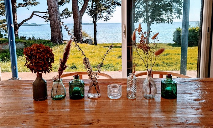 Sene House | Exceptional view of the Golfe du Morbihan, direct beach access