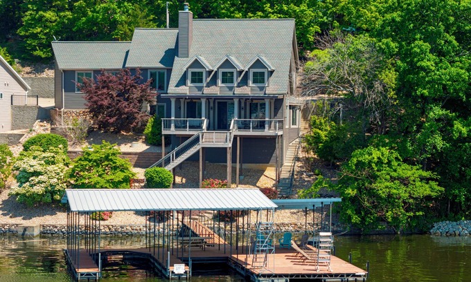 Camdenton House | Experience Lakefront Tranquility & Incredible Views - Custom Home w/Boat Dock