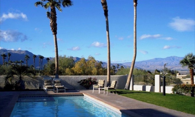 Borrego Springs House | Extraordinary Panoramic-View Home with Private Pool in Ram's Hill!