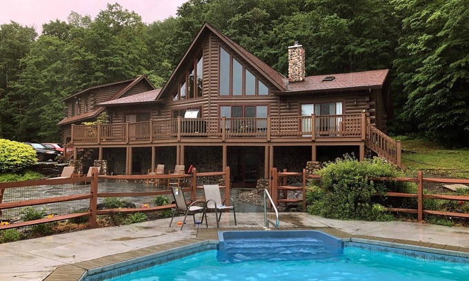 Bearsville House | Fall Miracle! Price Reduced! Idyllic Chalet on 36 acres, sleeps 19