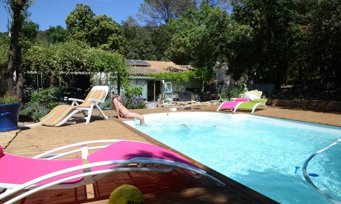 Lauret Villa | Familly villa with pool Garrigue heart calm near village and sea