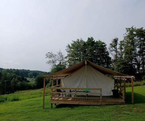 Logan Other | Fantastic Secluded Tented Cabin with Fire Pit in Logan, Ohio