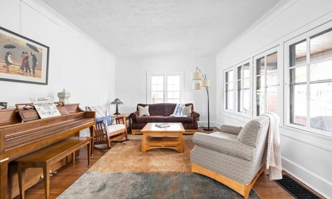 Meridian-Kessler House | Fire Pit, Corn-Hole, Grill, Piano | Bungalow Near Broad Ripple