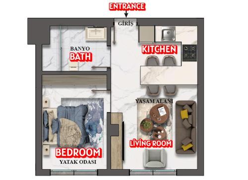 Golhisar Apartment | GÖLHİSAR MAVİ KONAK APART OTEL