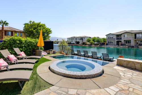 Terra Lago House | Game Room and Views Luxe Lakefront Home in Indio!