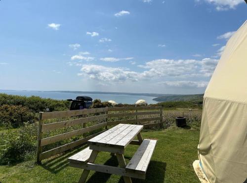 Llanybri House | Geodome Glamping with sea views near Pendine