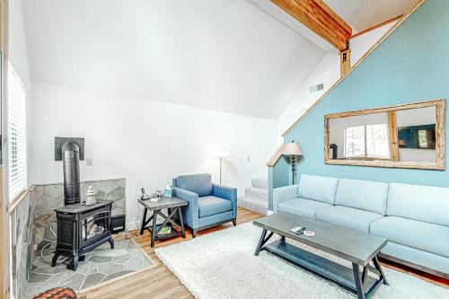 Truckee House | Grey Fireplace