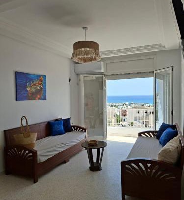 Hammamet Apartment | Hammamet nord salon et deux chambres
