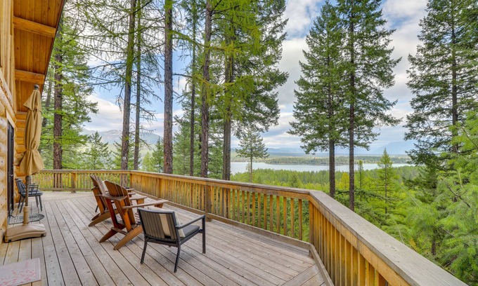 Whitefish Cabin | Hand-Crafted Cabin w/Whitefish Lake Views!