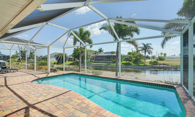 Trafalgar House | Heated Pool & Patio: Canal-Front Cape Coral Home!