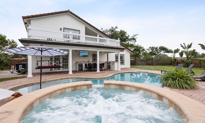 Lake Clarke Shores House | Heated Pool/Spa Getaway -10 Minutes from Downtown WPB & Palm Beach Island!