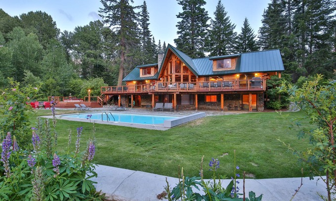 Leavenworth House | Heaven Can Wait Lodge ~ Riverfront Estate on 12 Private Acres ~ Expansive Views