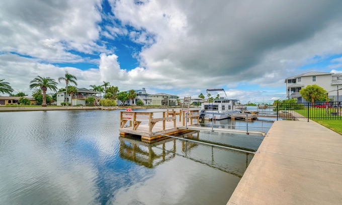 Spring Hill Cottage | Hernando Beach Waterfront Home w/Boat Dock & Deck