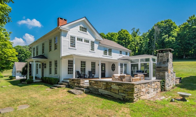 Marble Dale House | Historic 1750's farmhouse w/hot tub, outdoor fireplace and gym.