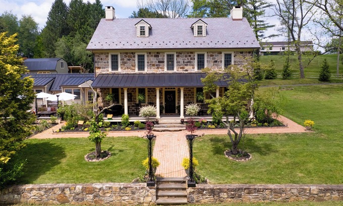 Spring City House | Historic luxury Forge mansion estate on the banks of French Creek. Pet friendly