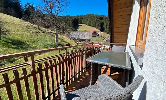 Bad Rippoldsau-Schapbach Apartment | Holiday Apartment '1' with Mountain View, Shared Garden and Wi-Fi
