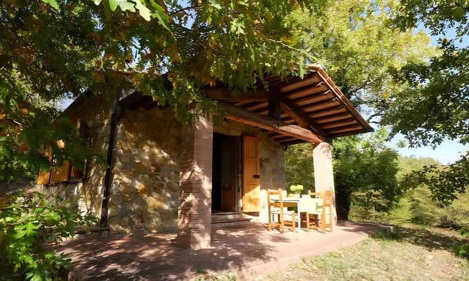 Montieri Apartment | Holiday Home 'San Michele - La Valle' with Mountain View, Shared Pool and Air Conditioning