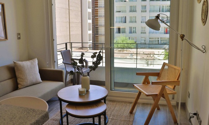 Downtown Santiago Apartment | HOM I Dpto 1D1B 2PAX Cerca del Movistar Arena