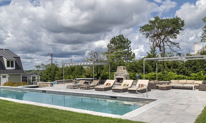 Cape Elizabeth House | Hot tub, heated pool, spacious lawn, beach access and incredible ocean views.