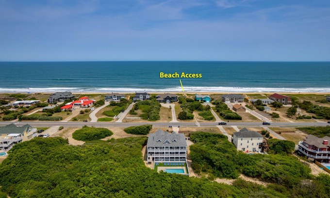 Kitty Hawk House | Hotel California: Semi-oceanfront, ocean views, private pool, hot tub, theater room, elevator.