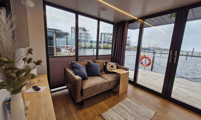Wendtorf Boat Rental | Houseboat Fjord Cirrus with bio sauna and roof terrace in Wendtorf