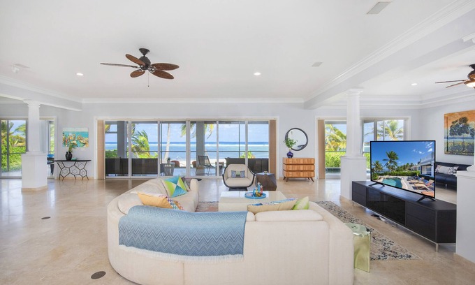 North Side House | Iggy Blue: Rum Point Villa w/Pool, Spa, & Snorkeling Beachfront.