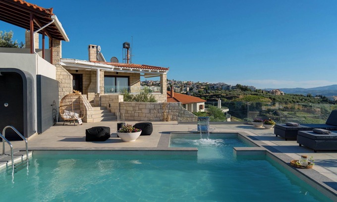 Marathitis Apartment | Indigo private Villa with Pool-Gym-Sauna-BBQ by Hospi