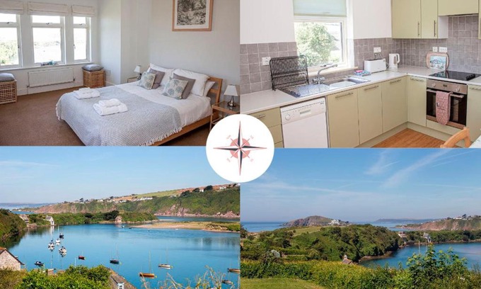 Bantham Apartment | Island View at White Horses, Bantham, South Devon - with glorious sea views