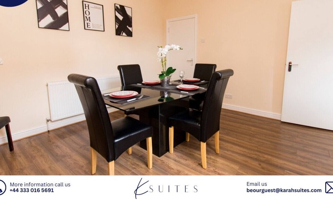 Seisdon House | K Suites - Modern 4 bed Flat w/ Garden View