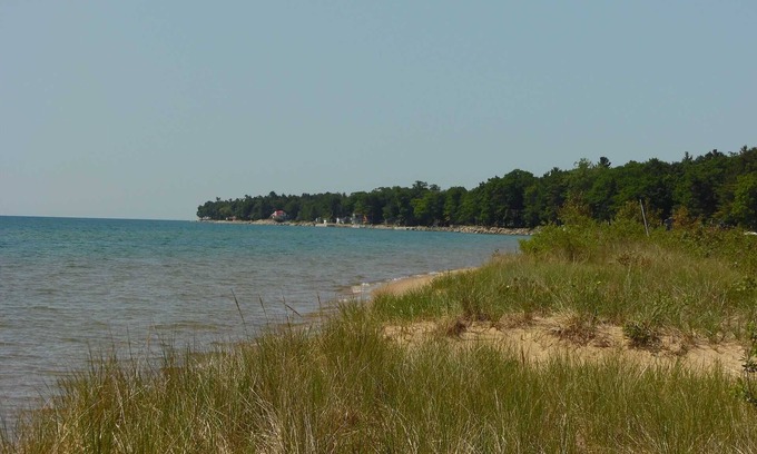 East Tawas House | Knotty Pine Cabin short distance to Lake Huron Access! Near Tawas Point