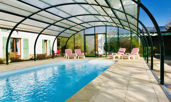 La Chapelle-Saint-Etienne House | La BlatièreGITES with pool,sauna & gym-games room. Rural setting close to it all