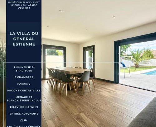 Mont-de-Marsan Villa | La Villa Estienne - Spacieuse - Conviviale - 6 Chambres - Parking privé