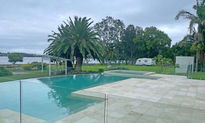 Dora Creek House | Lake Palm Residence - shared pool, waterfront
