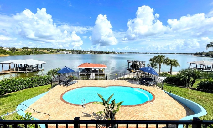 Lake Placid House | Lake Retreat for10 has Pool-Dock-4 Bedrooms-2 Bath Expansive Lakefront Views