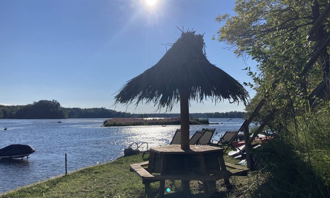 Newaygo Cottage | Lakefront Cottage with Private Beach, Sleeps 14