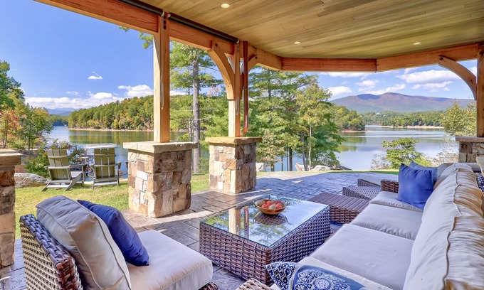 Forest Lake Heights House | Lakefront Home, Amazing View + Dock, Sauna, Hot Tub, Fire Pit, 2 Patios, Game Rm