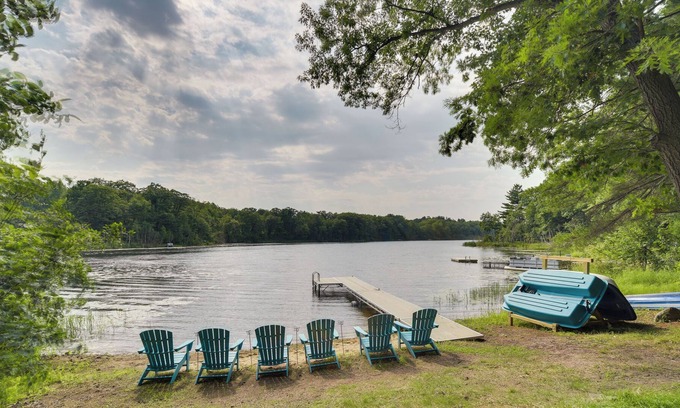 Brill Cabin | Lakefront Retreat: Deck, Grill & Private Dock!