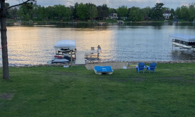 Nekoosa House | Lakefront Wisconsin home minutes from Sand Valley, w/pontoon boat rental option