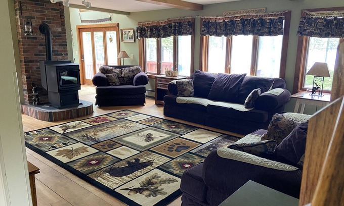 Beaver Cove House | Large Lakefront Home on Moosehead Lake with Spectacular Beach and Dock