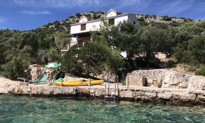 Skrivena Luka House | Lastovo Beachfront #1 Villa With Boat Dock, Kayaks, A/C & WIFI