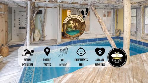 Sainte-Maure Apartment | Le Gîte du Moulin - Piscine Intérieure