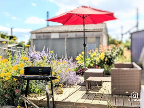 Fleury-les-Aubrais Apartment | Le Jules - Terrasse - Climatisation - Parking