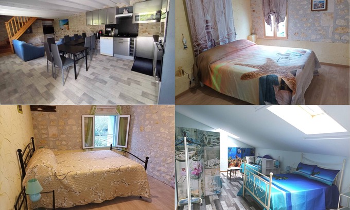 Le Gua House | Le Marais Salant - Gites for 8 people with swimming pool at Logis de Chalons à la mer
