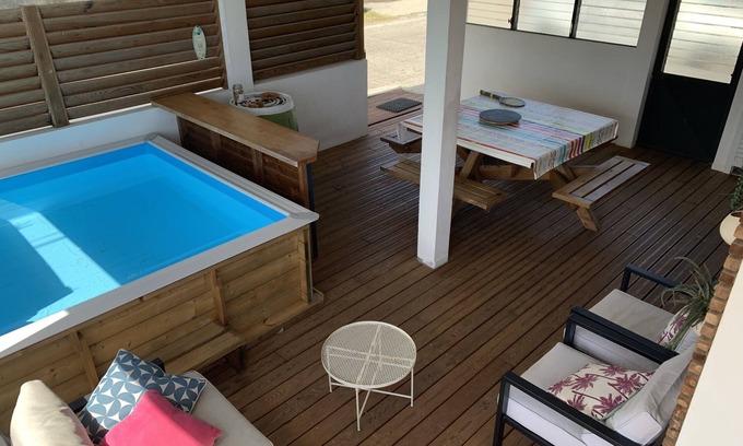 Le Marin Apartment | Lodge Goyavier and its large covered terrace